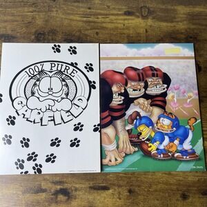 Lot Of 2 Garfield Odie VTG Mead School Folder Jim Davis Portfolio Football
